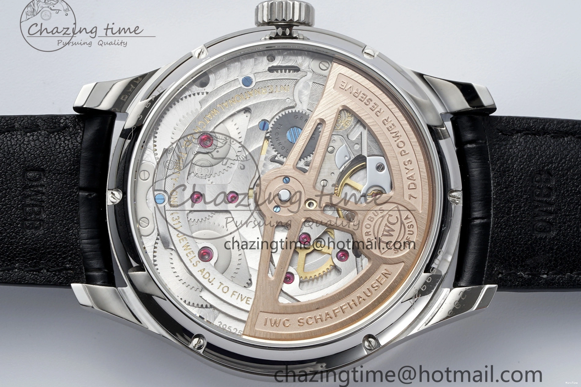 MIROTIME 0407 Bold Portugieser Perpetual Calendar SS 5033 APSF 1:1 Best Edition Blue Dial on Black Leather Strap A52610 Clone 7041